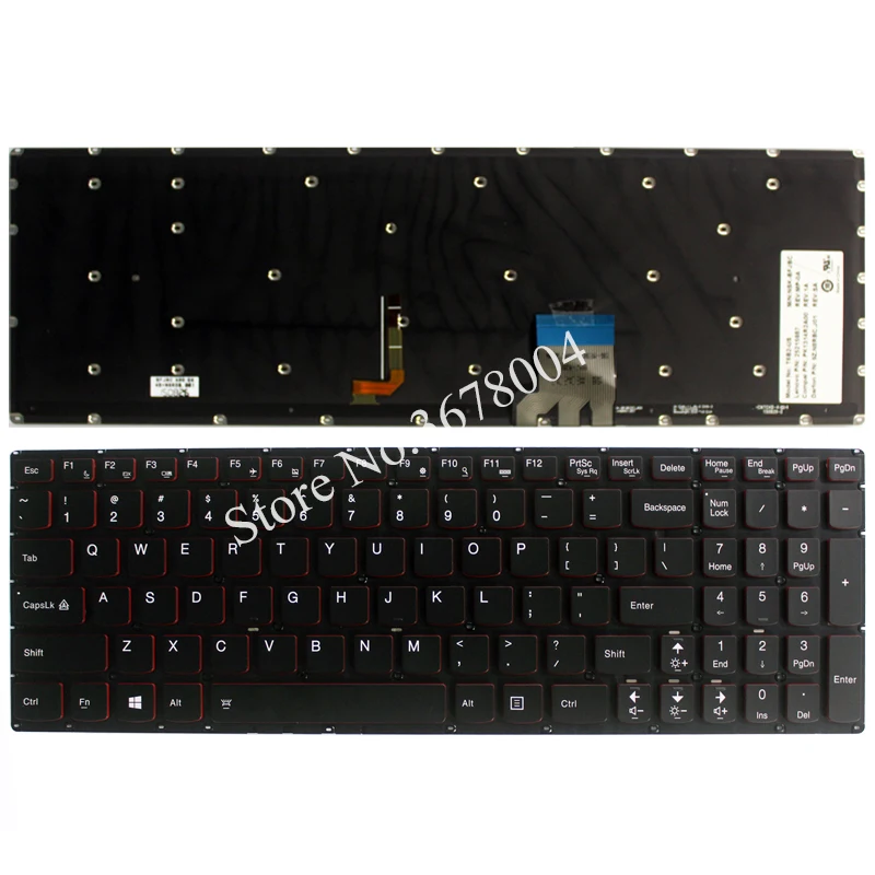Новая английская клавиатура для Lenovo Y50 Y50-70 Y50-70A Y50-70AM-IFI Y50-70AS-ISE Y70 Y70-70T US ноутбука с