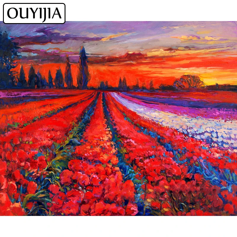 OUYIJIA 5D DIY декорации Роза алмазов картина камни в форме ромба Вышивка крестом