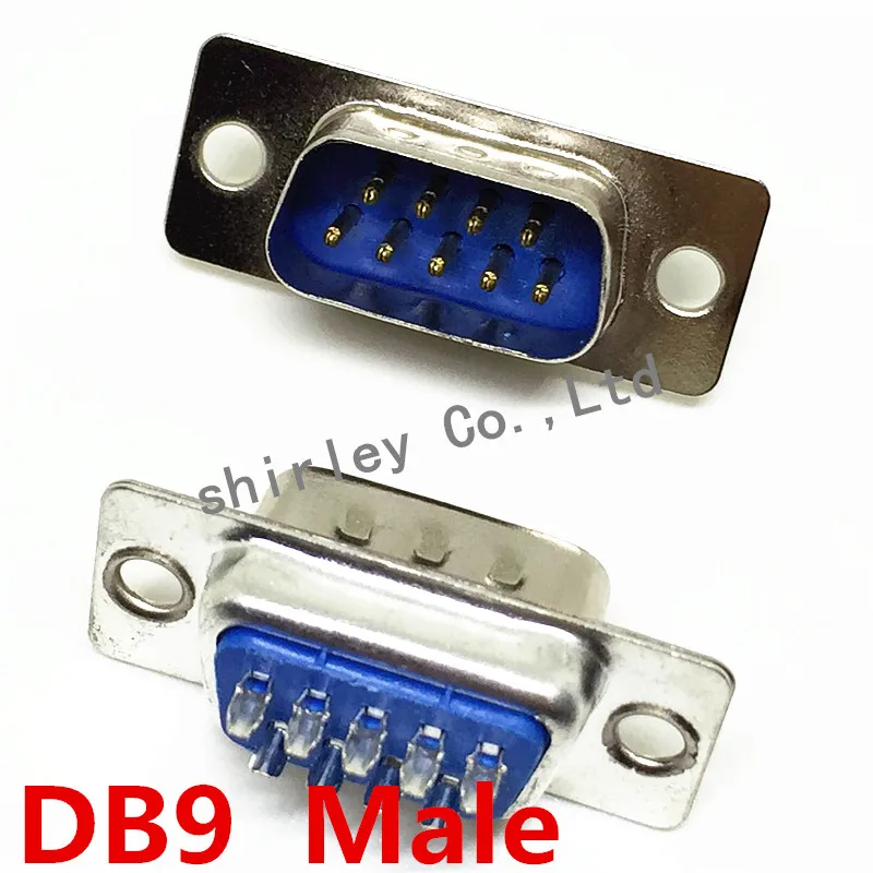 Бесплатная доставка 50 шт. новый последовательный порт Rise DB9 штепсельная вилка