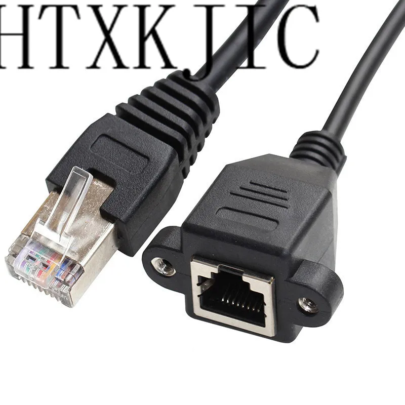 30 см 1 м RJ45 кабель штекер-гнездо винтовое крепление панели Ethernet LAN Сетевой