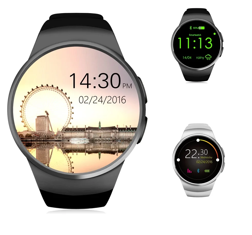 KingWear KW18 Bluetooth Smartwatch Phone Full Screen Support SIM TF Card Heart Rate for apple IOS huawei Android | Электроника