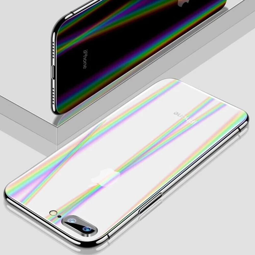 Мягкая прозрачная защитная пленка с градиентом Aurora для iPhone Xs Max XS XR 8 Plus 7 Защитная