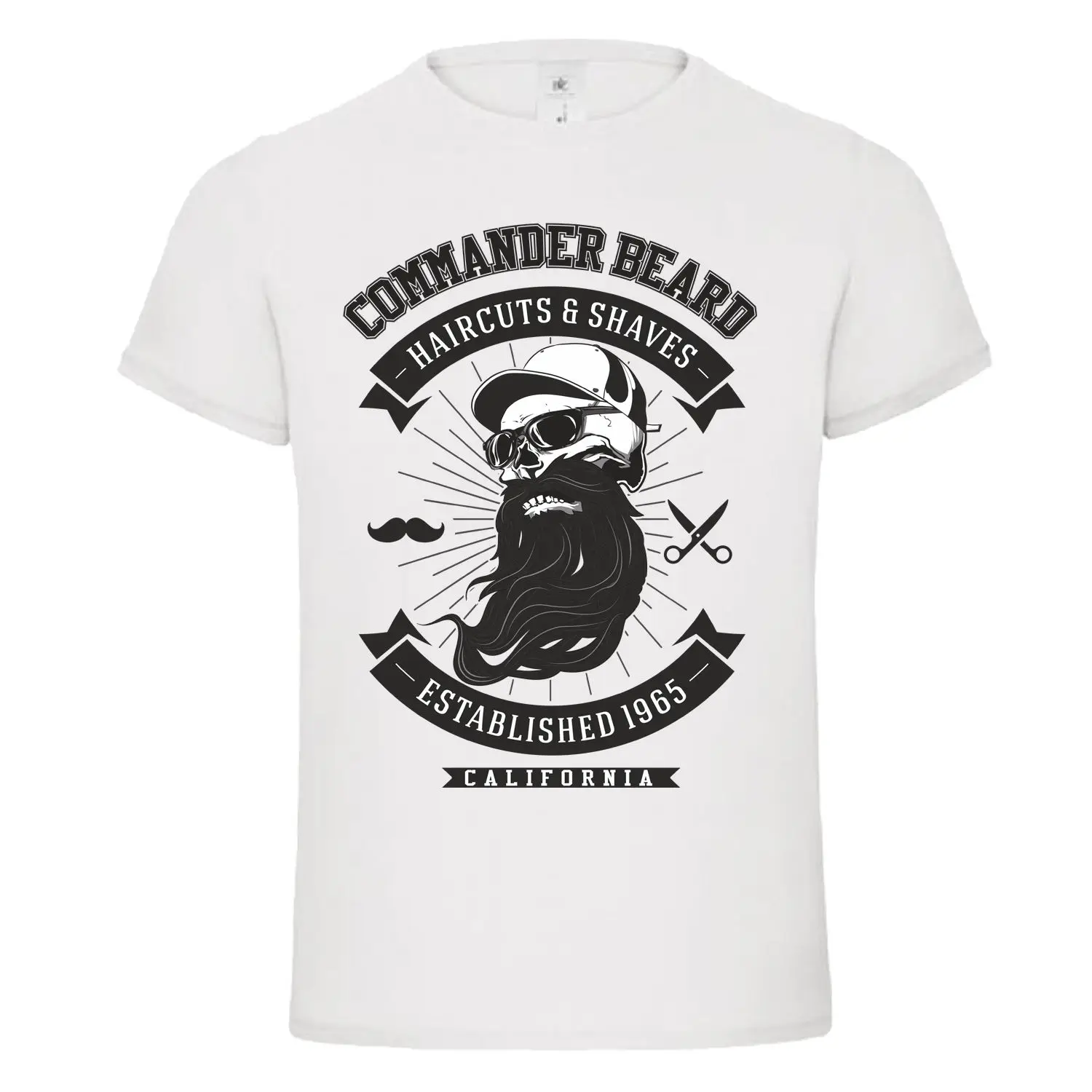 Commander beard Стрижка волос и карнизы Парикмахерская dtg Мужская футболка футболки для
