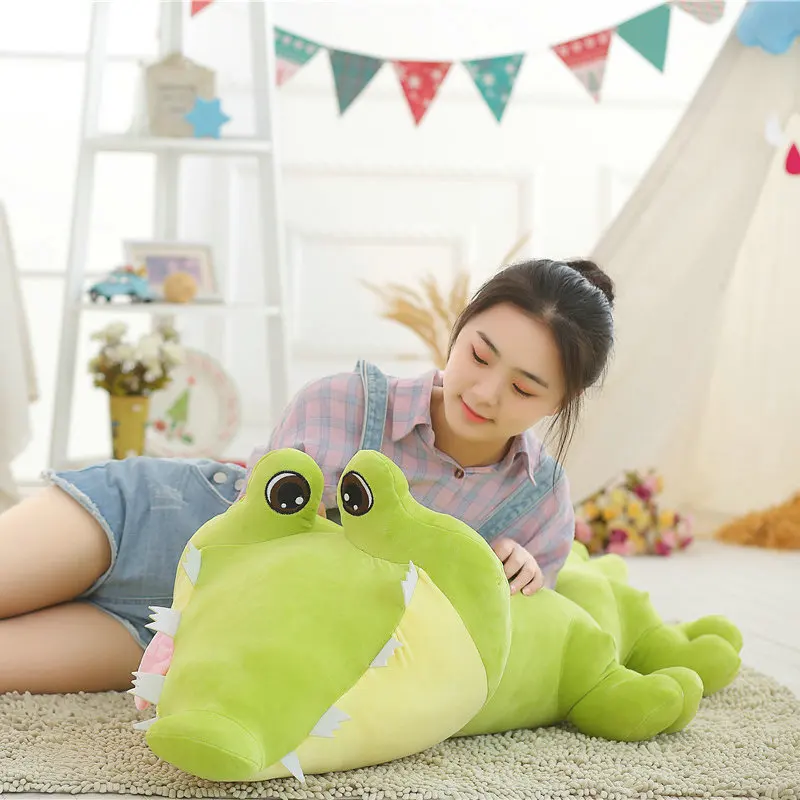 

New Arrive 45-130CM Cute Crocodile Plush Toys Kawaii Big Mouth Crocod Pillow Sofa Cushion Home Decor Stuffed For Kids