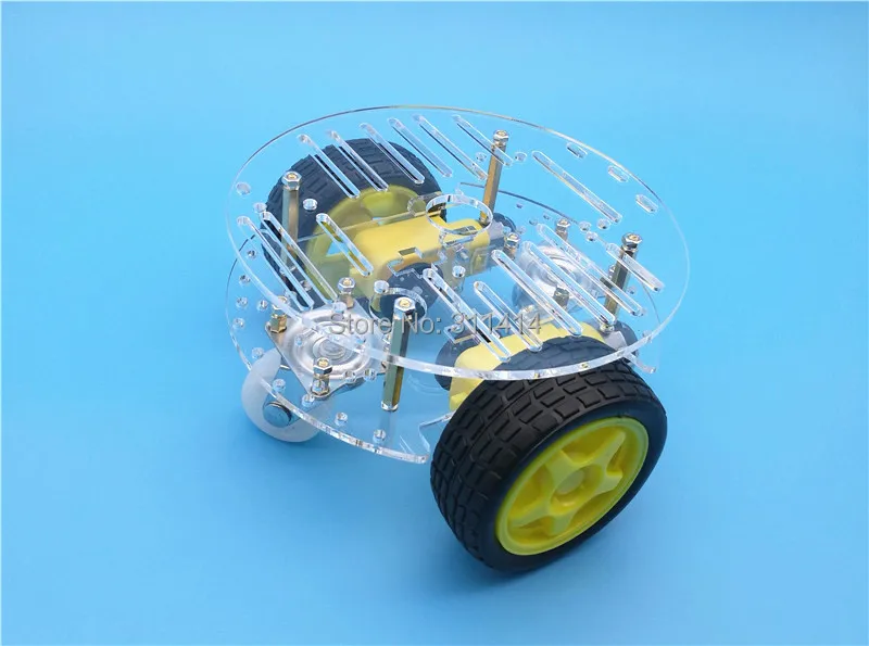 Новое поступление 2WD 2 х колесный двигатель слойный акриловый умный робот