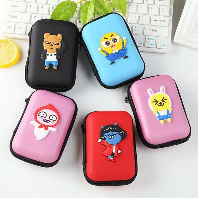 1 шт. Kawaii Cartoon Animal Cards наушники Usb кабельные зажимы держатель для монет мини