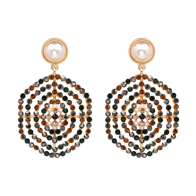 Оптовая продажа новые модные массивные серьги гвоздики с кристаллами swarovski Кулон