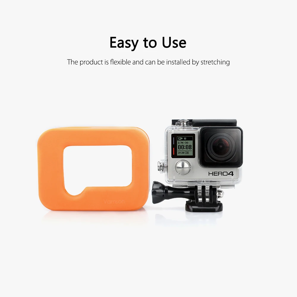 Чехол Vamson для Go pro Floaty оранжевый чехол GoPro Hero 4 3 +|for gopro hero|gopro herocover |