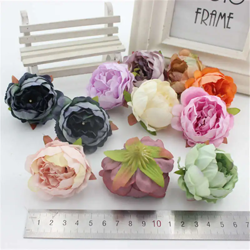 2 шт. шелк/имитация пиона Букет Свадебные аксессуары для стола украшение дома |