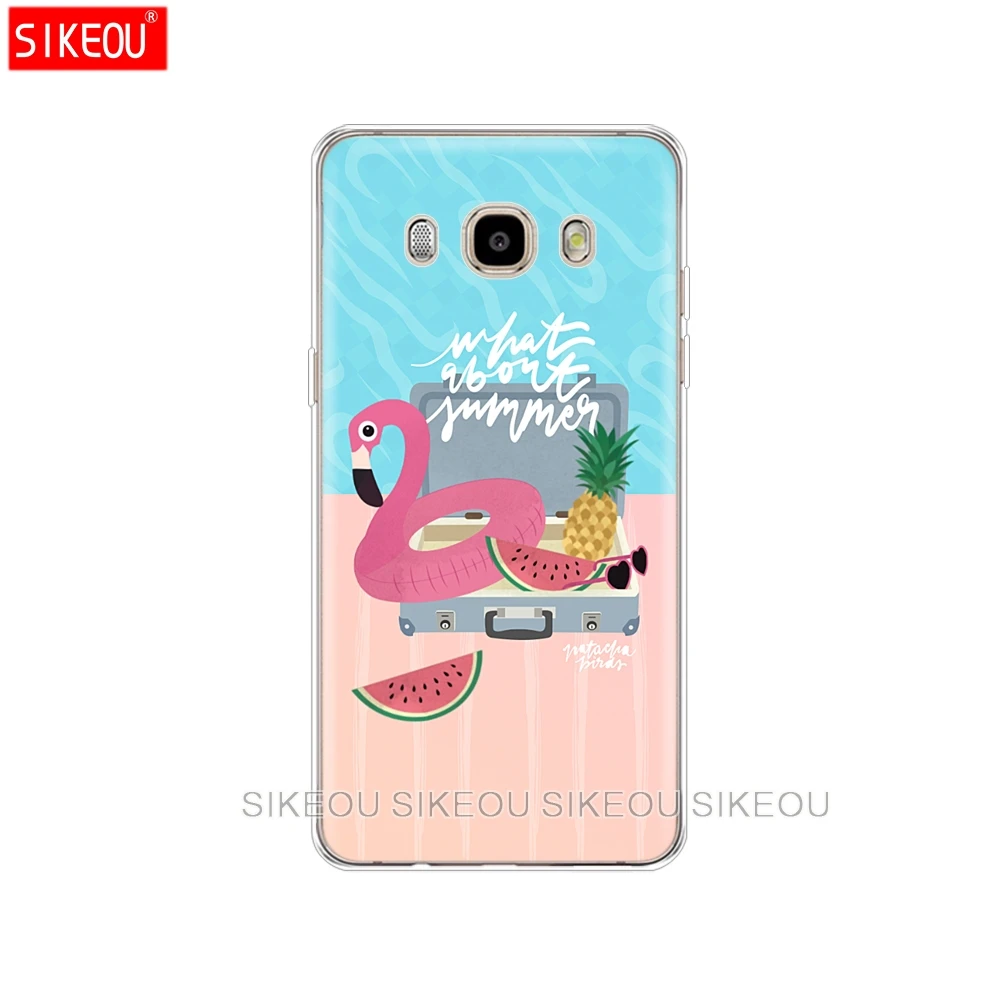 Силиконовый чехол для телефона Samsung Galaxy J1 J2 J3 J5 J7 MINI 2016 2015 prime Summer Flamingos Love |