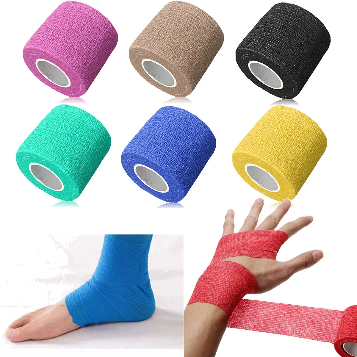 

Adhesive Elastic Bandage Wrist support First Aid Medical Health Care Gauze Tape finger Protector 450x 5cm