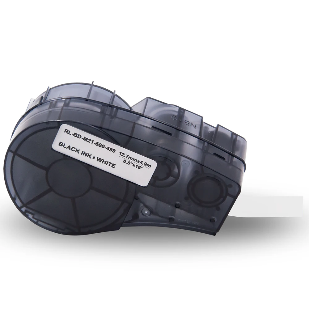 Absonic 12 7 мм * 4 9 м Нейлоновая Пленка лента принтер M21 500 499 черный на белом этикетке