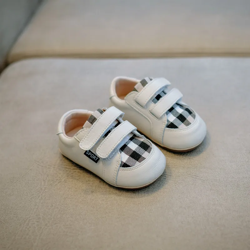 Super Soft Infant Walking Shoes 0-1 Years Old Baby Toddler Lattice Kids Hook Loop Leather Moccasins Boys 15-19 | Детская одежда и