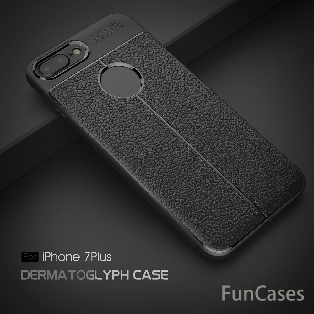 Luxury Brand Оригинал Углеродного Волокна Крышка Для iPhone 7 Плюс Случае ТПУ Силиконовый