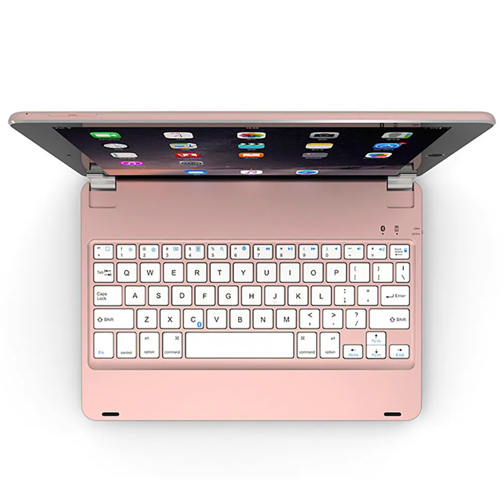 Rose Gold Беспроводная Bluetooth клавиатура VOBERRY, Bluetooth 3,0, Чехол для Ipad 9,7 дюймов с usb-кабелем для Apple IPad 5, IPad 6, IPad Pro#2 - Цвет: Rose Gold