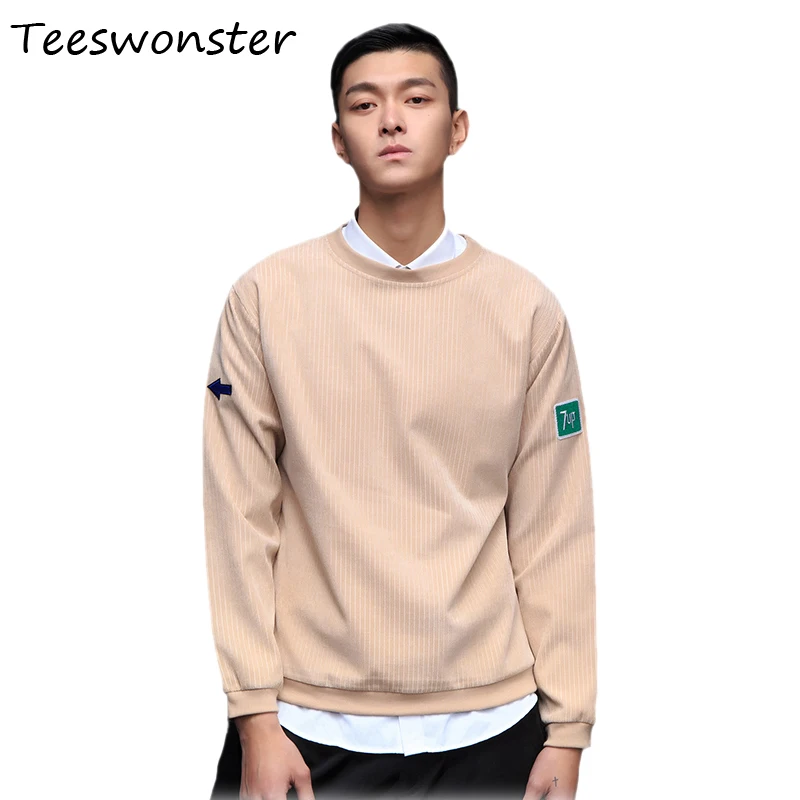 2017 Мужчины Социальный Чистый Цвет Полиэстер 85% Акрил 15% Кожа Логотип Капюшоном