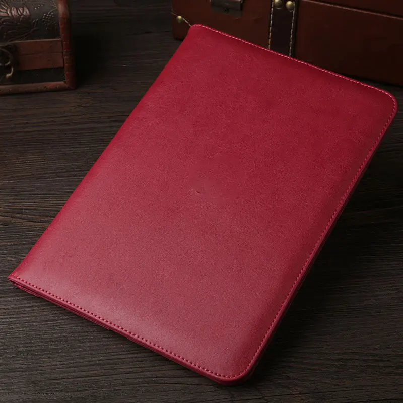 Роскошный смарт-чехол для ipad, 9,7 дюймов, портфель, автоматический режим сна, ремешок для рук, флип-чехол из искусственной кожи, чехол для нового ipad 9,7, чехол - Цвет: Dark Red