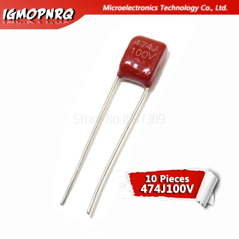 10 шт. 100V474J 0 47 мкФ 5% шаг 5 мм 474 НФ 100 в igmopnrq CBB полипропиленовый пленочный