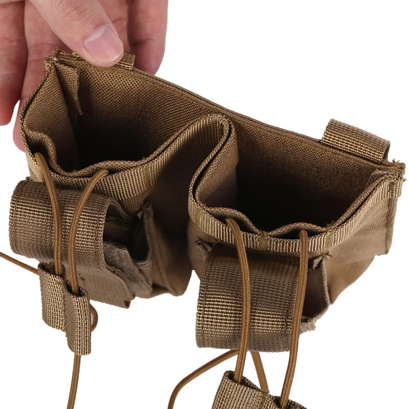 Тактический зажим Molle с двойным магнитным мешочком для магазина сумка пистолета