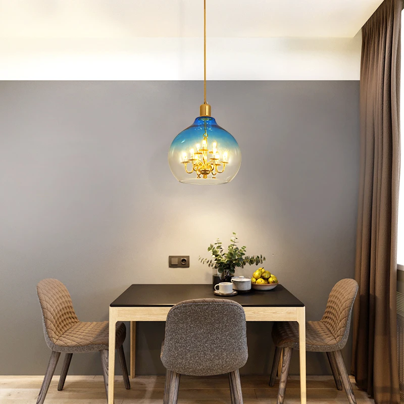 Скандинавские 9 головок Vintage Led Lamp личность железа искусство гостиной блики