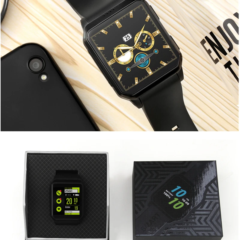 2018 Новый smart watch KW06 IP68 1 54 ''TFT экран WI FI gps 512 + 8 ГБ монитор сердечного ритма часы