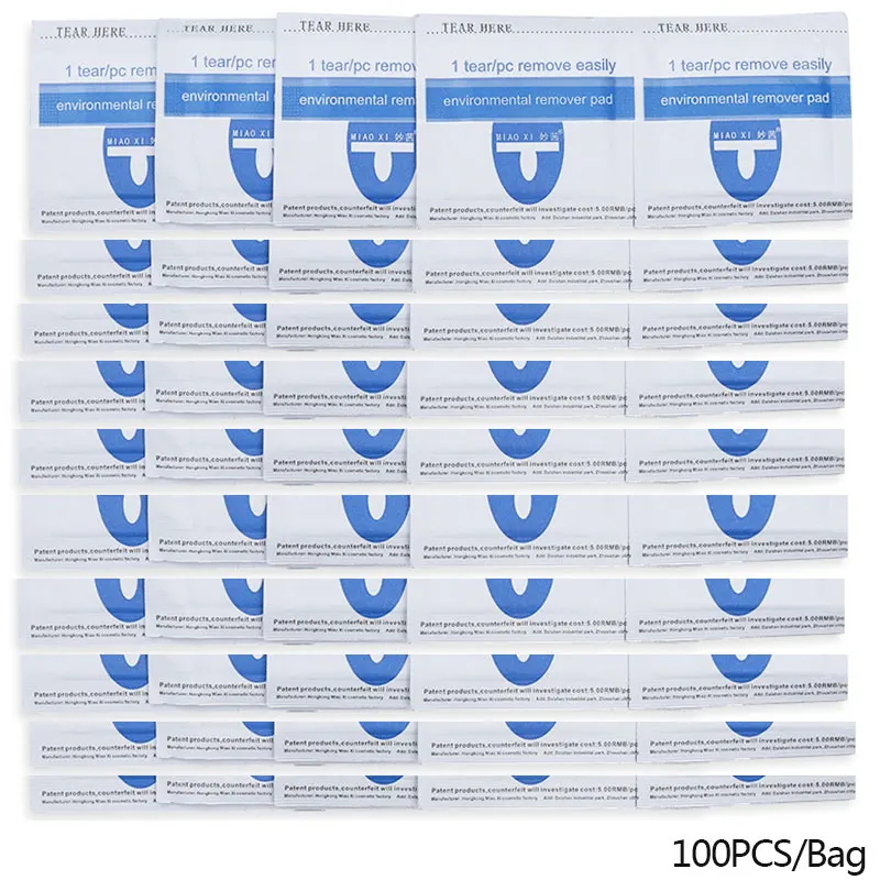 100PCS 100/200 шт обезжиривающее средство для снятия гель-лака обертывания Гель-лак для нейл-арта лак легкое моющее средство УФ-гель для дизайна ногтей жидкость для снятия гвозди - Цвет: 100PCS