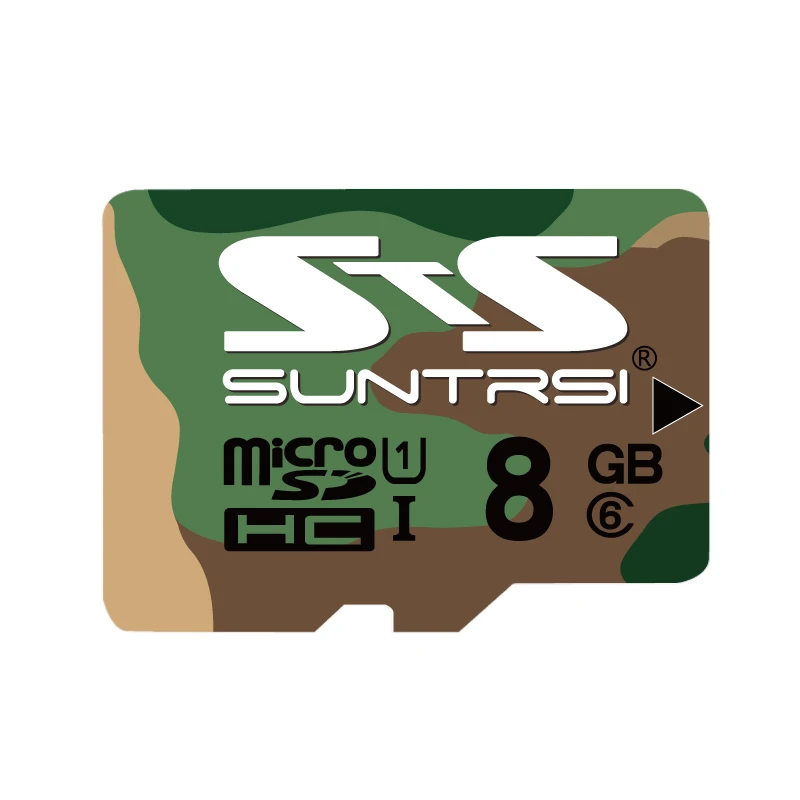 Suntrsi зеленый камуфляж Micro SD карта 128 ГБ/64 Гб/32 ГБ/16 Гб класс 10 высокая скорость для телефона Microsd 8 Гб класс 6 - Емкость: 8GB class 6