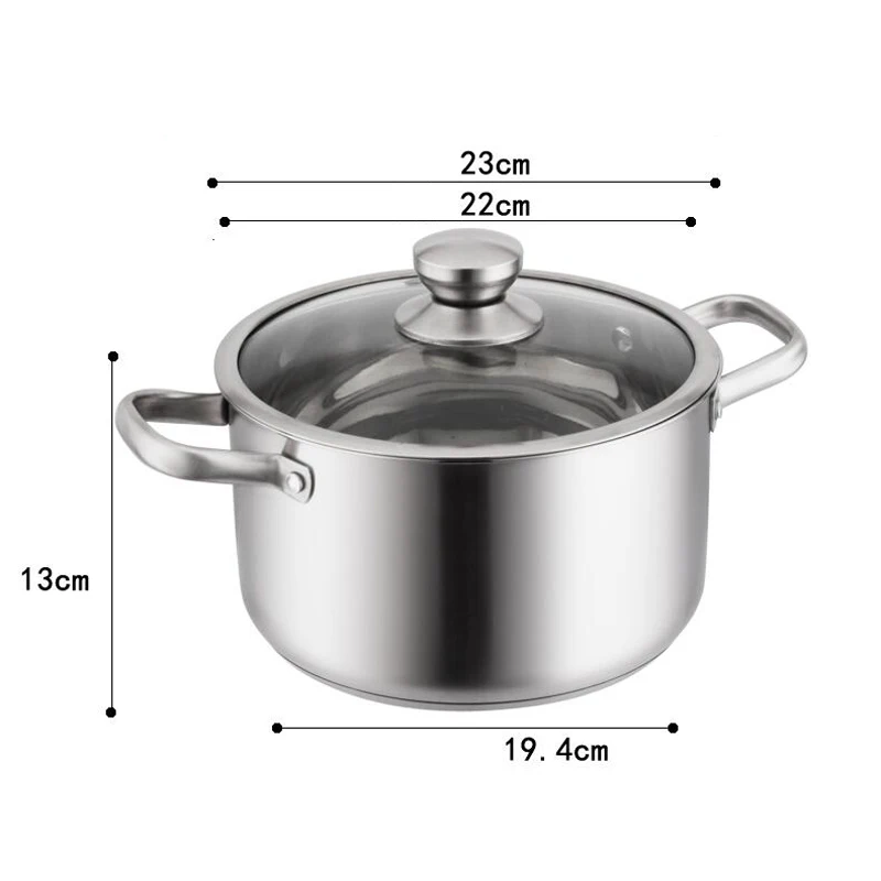 Кастрюли для мясного бульона из нержавеющей стали посуда супа толстая 304 супница