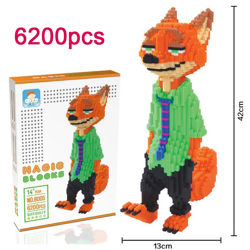DOLLRYGA 3800 шт. loz Алмазный микроблок огромный мультяшный персонаж снаряжение