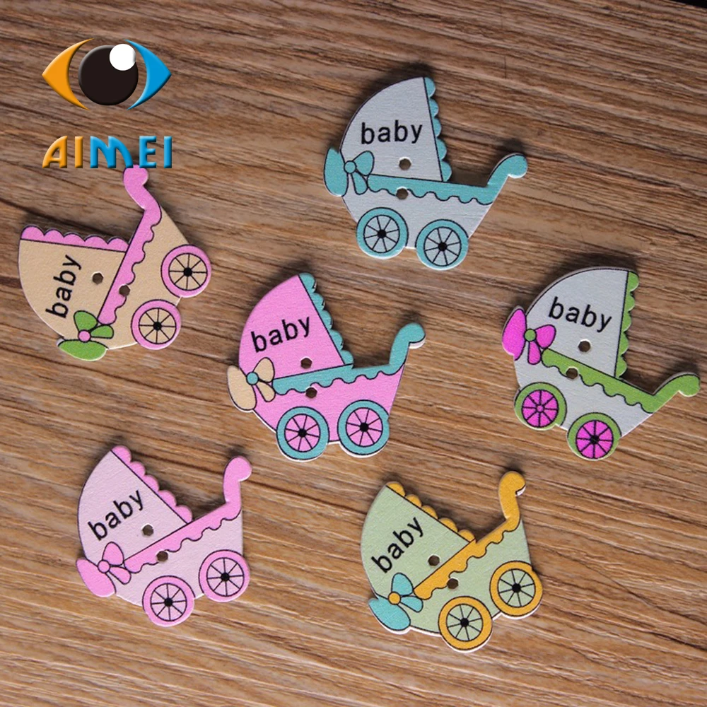 50 шт./лот милые детские коляски бутылочка для кормления деревянная картина на