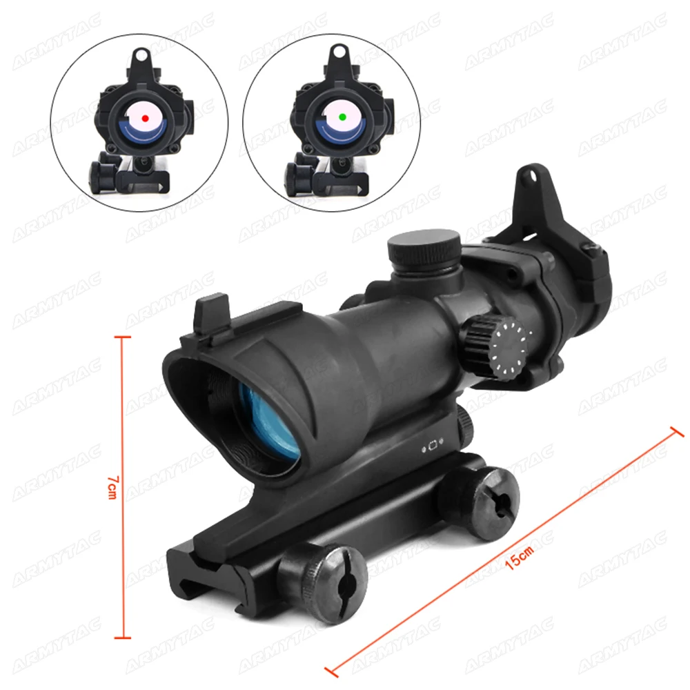 Охотничий Прицел ACOG 1X32 тактический Красный точечный прицел настоящий красный