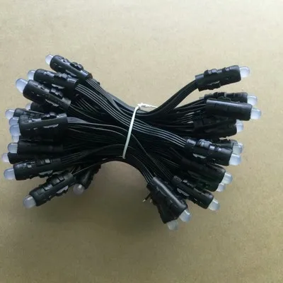 18AWG провод 100 шт./струна 12 В постоянного тока мм WS2811 адресный RGB светодиодный умный