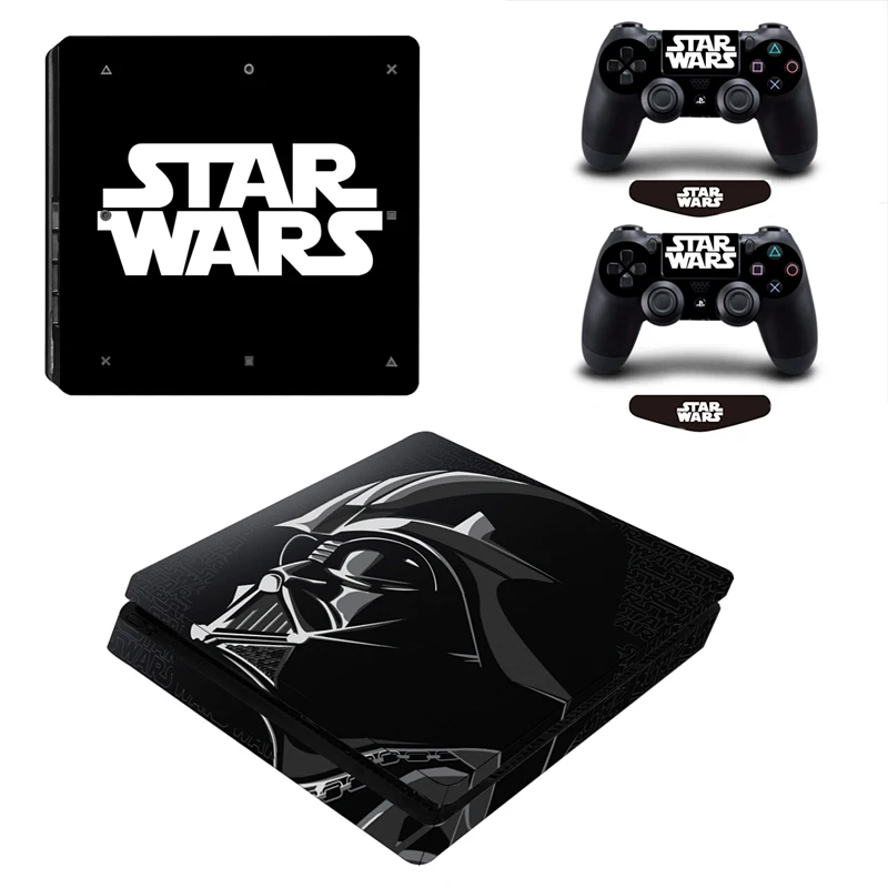 Darth Vader ARRKEO Звездные войны виниловая наклейка PS4 тонкая кожа Наклейка для sony playstation 4 Slim консоль и 2 контроллера как рождественский подарок - Цвет: Darth Vader