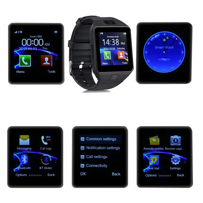 DZ09 умные часы Bluetooth Смарт телефон сенсорный экран для Android мужчин женщин