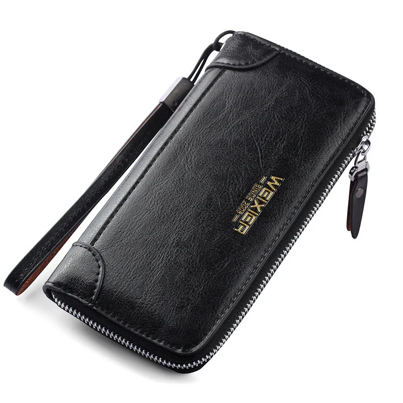 

Fashion Men Wallet Purse Long Card Holder Leather Wallet Men Brand Casual Clutch Bag Male High Quality Zipper Coin Purse for Men