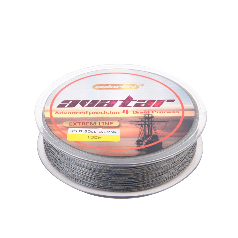 Плетеная рыболовная леска 4 нити 100 м 6 80lb|4 strands|fishing linebraided fishing line |