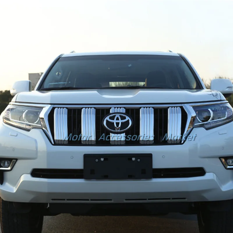 Новая Хромированная передняя решетка 6 шт. для TOYOTA Land Cruiser Prado FJ150 2018 2019 | Автомобили