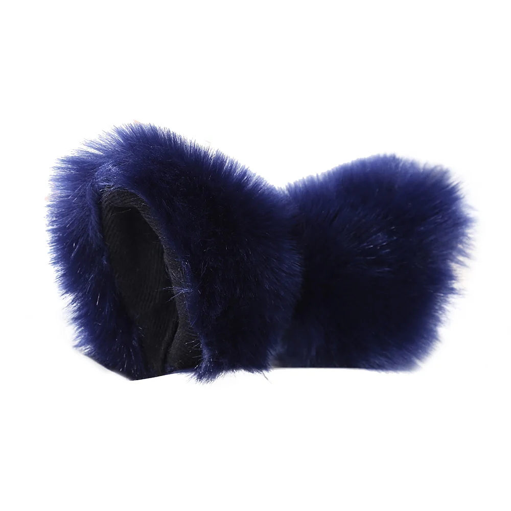dark blue black Новинка, 1 пара, милые заколки для волос с кошачьими ушками, МЕХОВЫЕ УШКИ, заколки для волос, косплей, вечерние головные уборы, сделай сам, декор для женщин, аксессуары для волос - Цвет: dark blue black