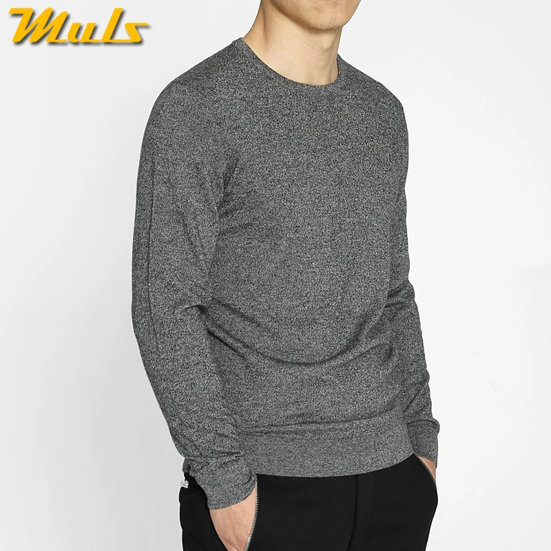 Мужской свитер из 100% мериносовой шерсти теплый трикотажный пуловер 7 цветов