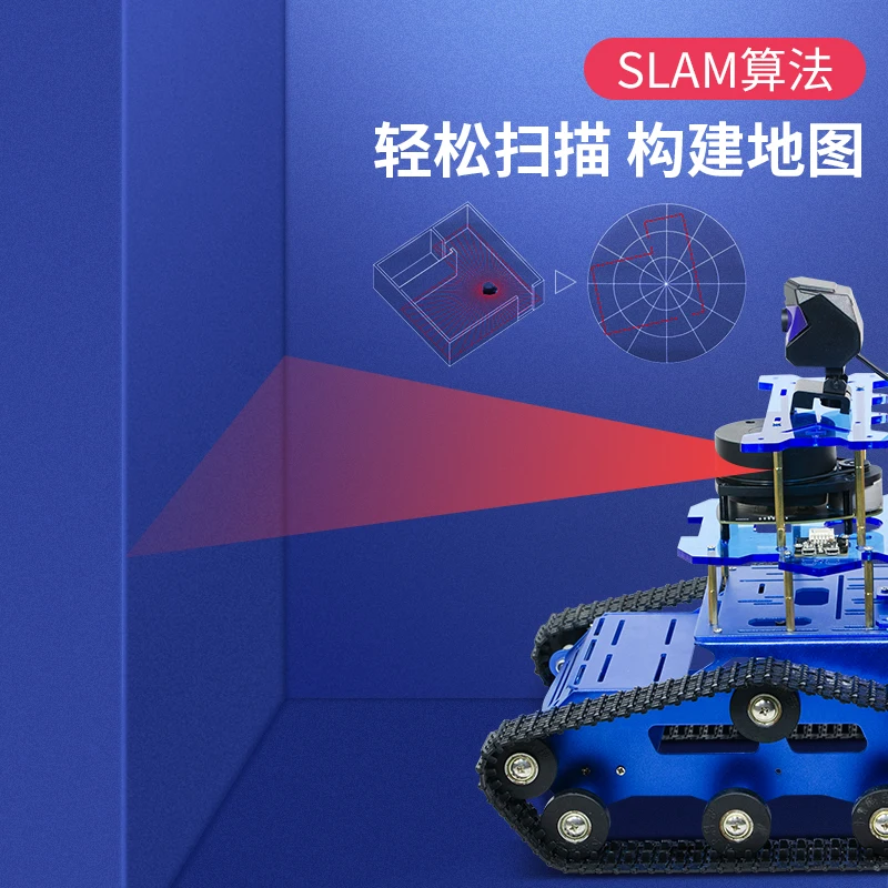 ROS робот AI искусственный интеллект автомобиль Slam lidar навигационный путь планирования Raspberry Pi Opencv