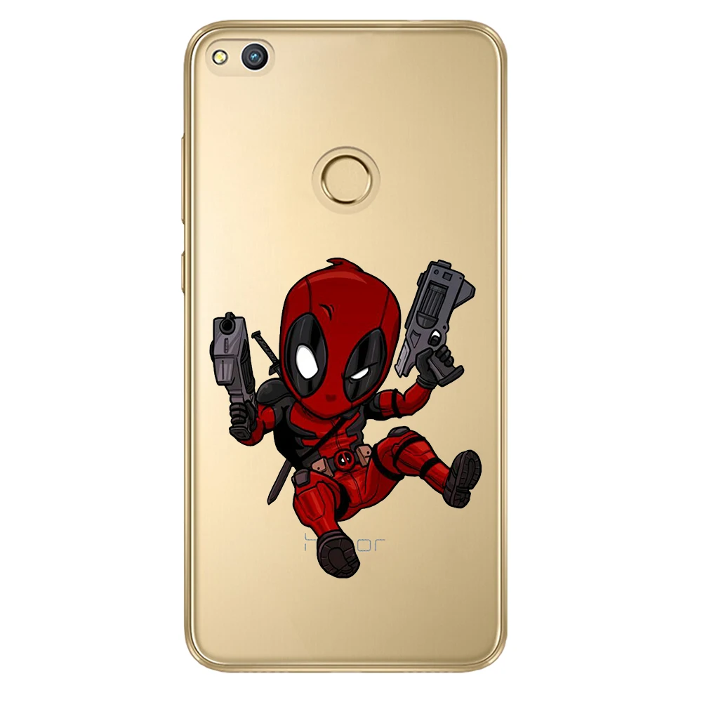 For Huawei P8 P9 Lite 2017 Case Cover Soft TPU Silicone Funda Cartoon Iron Man Spiderman Deadpool Coque Phone Shell Honor 8 |