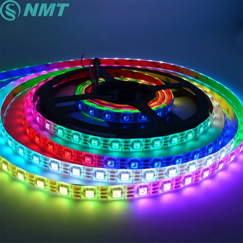 5 м DC5V Светодиодная лента SMD5050 WS2812B Пиксельная лампа IP20/IP65/IP67 водонепроницаемая