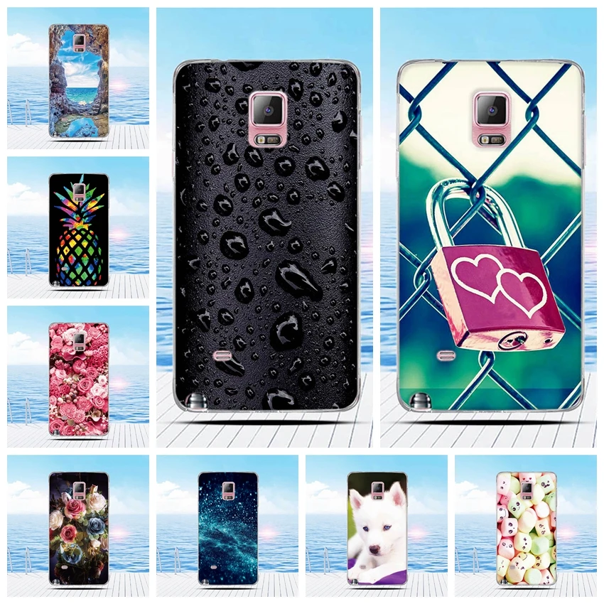 Чехол для Samsung Galaxy Note 4 Note4 N9100 рельефная задняя крышка с 3D рисунком мягкий