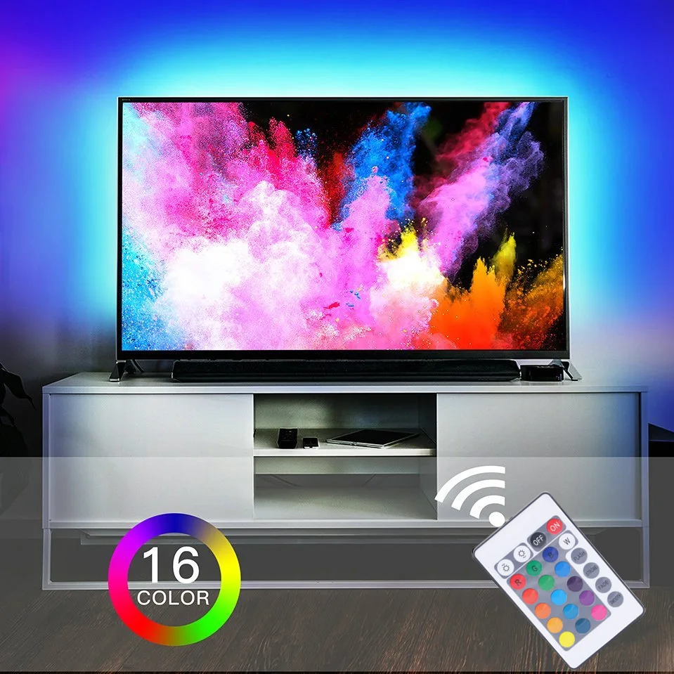 Лента Светодиодная гибкая Водонепроницаемая с USB портом 5050 5 В 1/2/3/4/5 м|rgb led strip light|led lightstrip light |