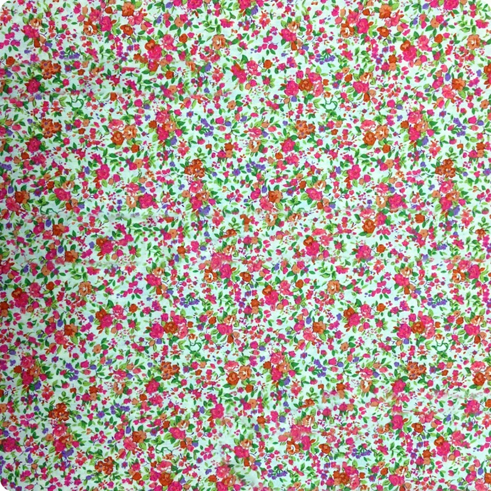 Lychee Life маленький цветочный принт ткань 45 см x 145 см Красочный цветочный из хлопчатобумажной ткани для одежды DIY швейный материал для текстиля