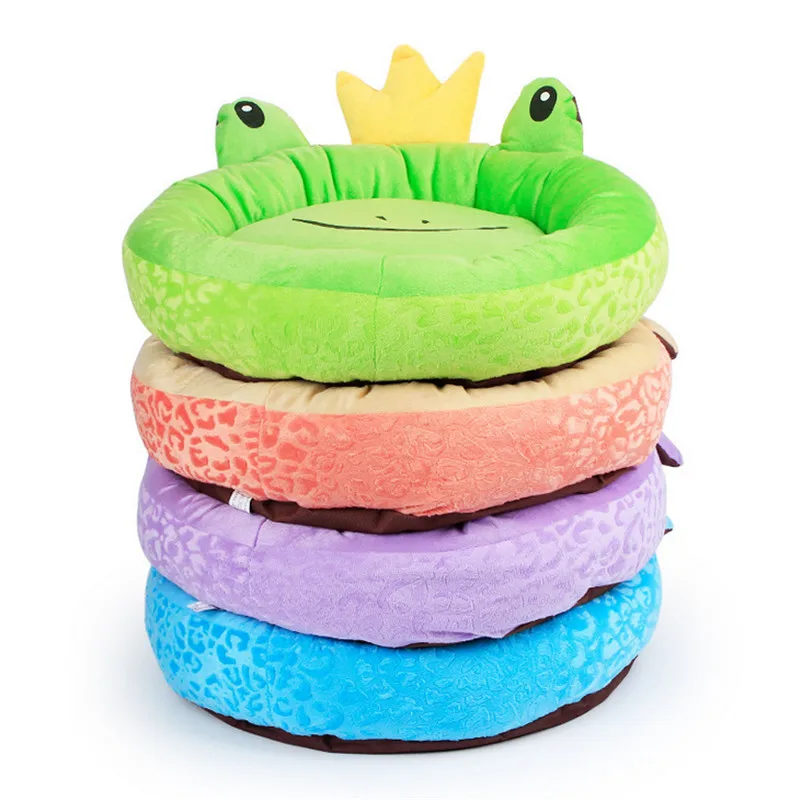 Frog Prince Pet Cat Dog House Плюшевый Диван Кровать Мультфильм теплый Собака Щенок Мат