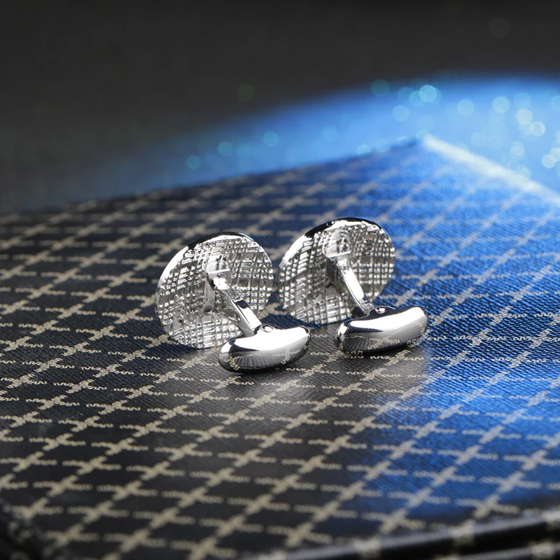 Для мужчин Мода Круглый Запонки кристалл красной эмалью пентаграмма Мужчин's