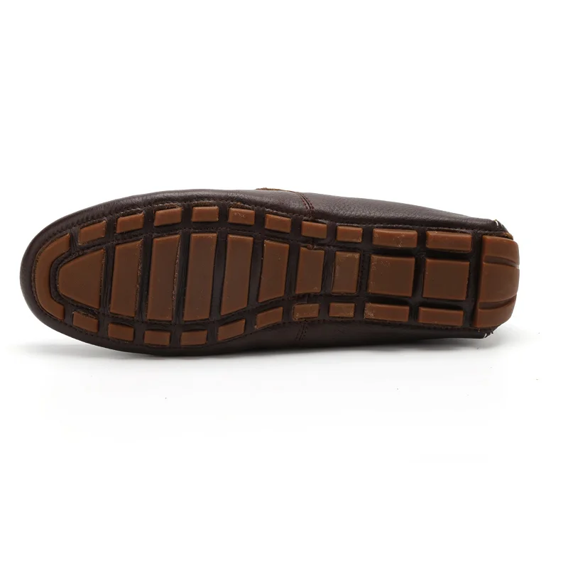 LINGGE New Men Loafers Top Quality Genuine Leather Shoes Driving Loafer Soft Casual Slip On Big Size #556-1 | Обувь