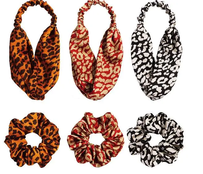 

Fashion Women Hair Accessories Fabric Bandanas Scrunchie Scarf Ponytail Holder