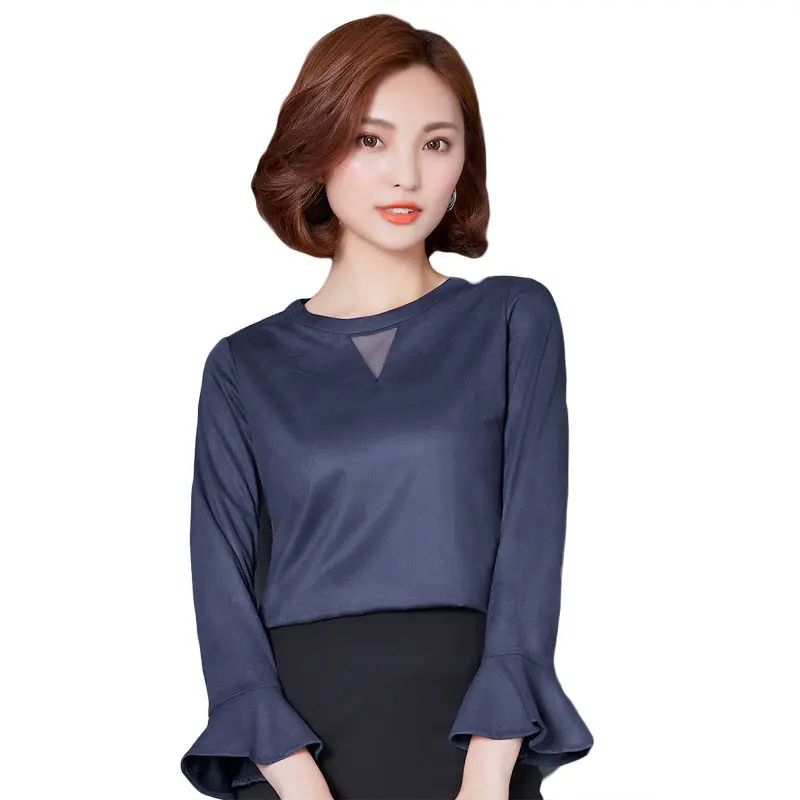 FOROLAV рубашка с длинными рукавами для Для женщин Женский О шеи Повседневное дна